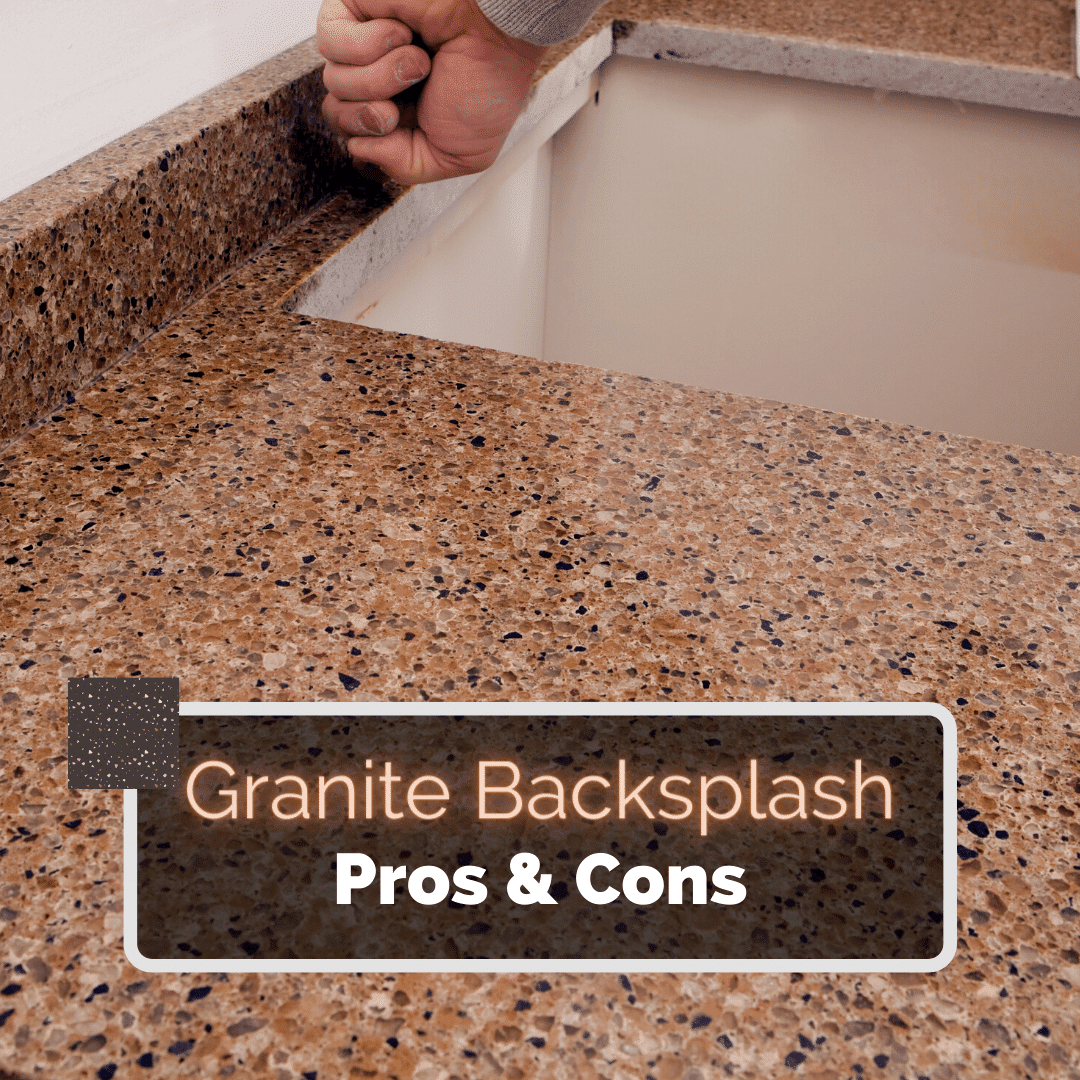 Granite Backsplash Pros Cons Between, Laminate Countertop Backsplash Height