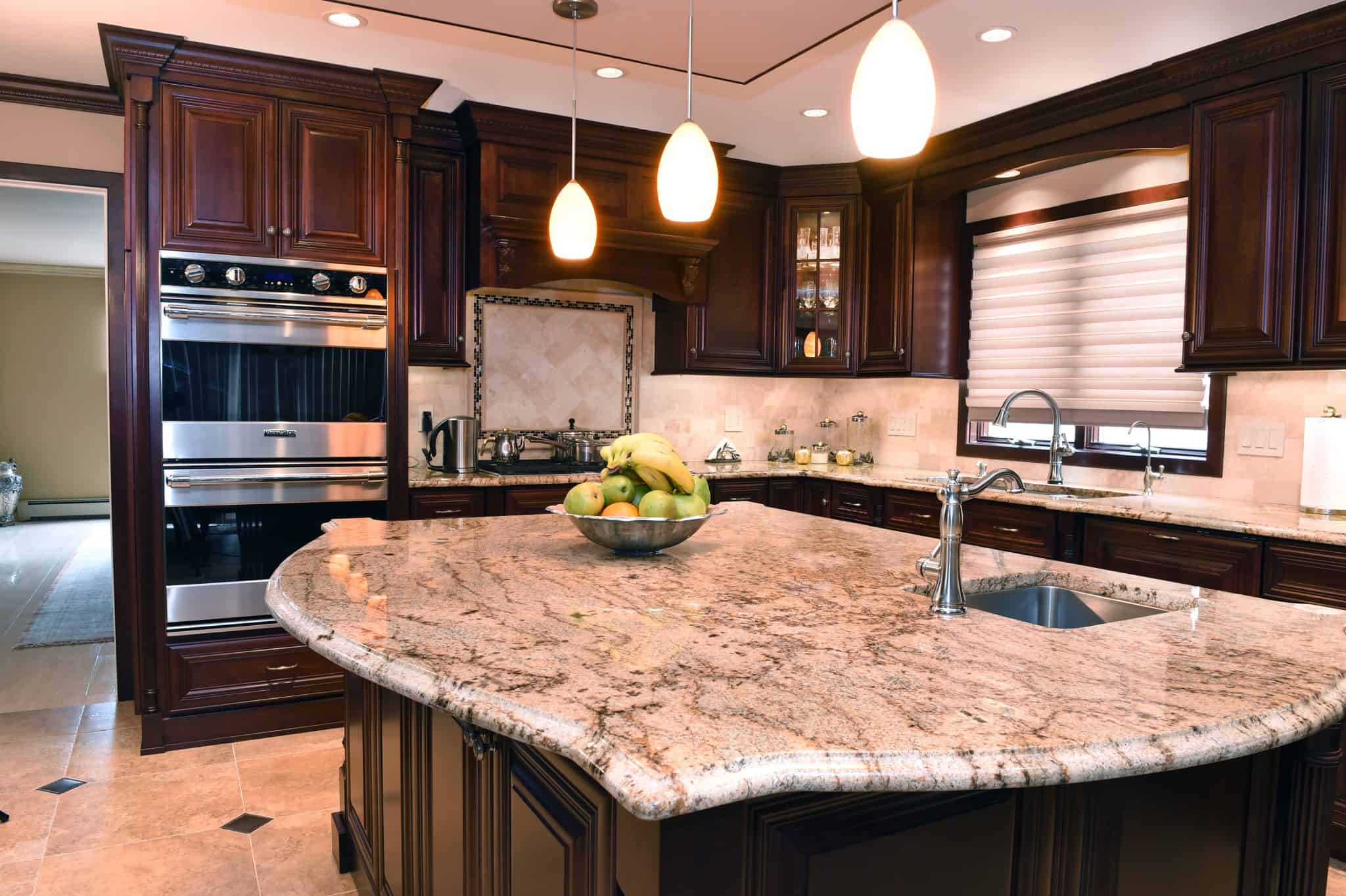 granite countertops with hole for kitchen sink
