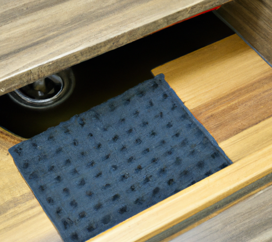 rubber mat under sink cabinet
