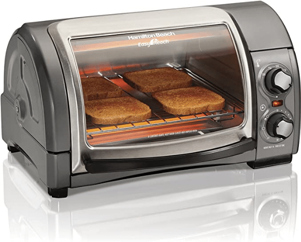 Hamilton Beach 31344D 4-Slice Toaster Oven with roll-top door