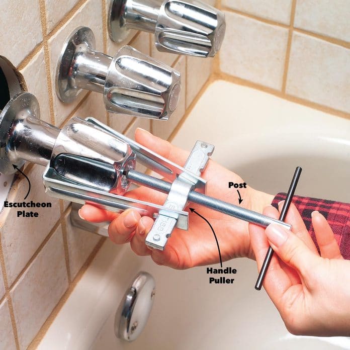 Various parts of the faucet