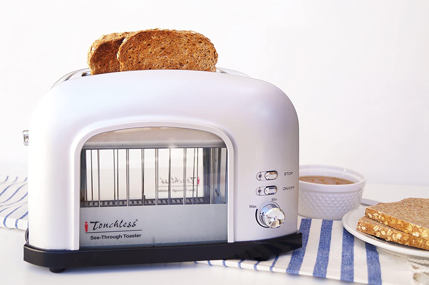 iTouchless SHT2GS 2-slice See-Through Smart Toaster