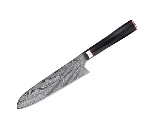 Letcase 7-inch Damascus Santoku Knife with AUS10 Steel