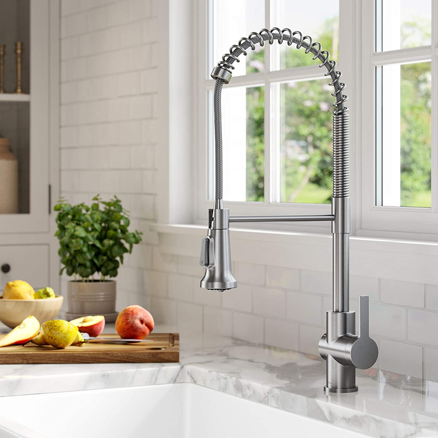 KRAUS KPF-1691SFS Britt Pull-Down Single Handle Kitchen Faucet