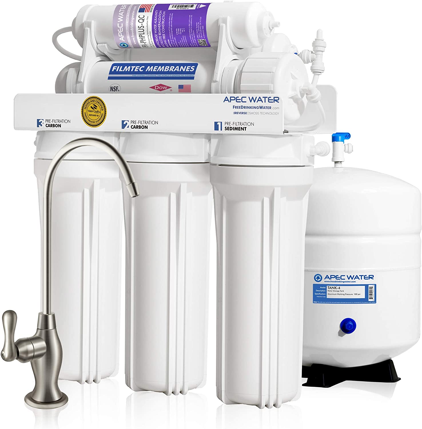 Reverse osmosis water filtration system [also known as “RO”]