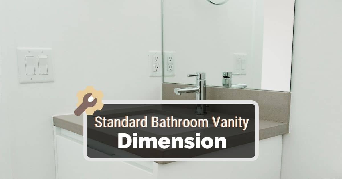 Standard Bathroom Vanity Dimension, What Is The Average Depth Of A Bathroom Vanity Counter