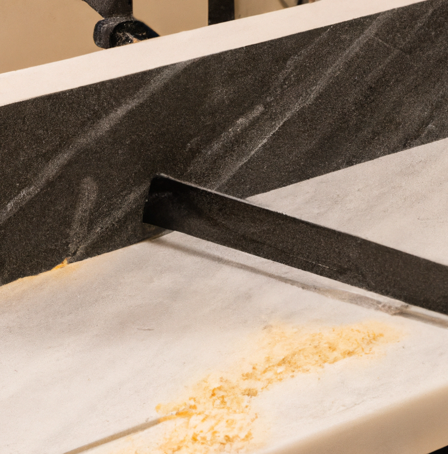 cutting granite countertop at home