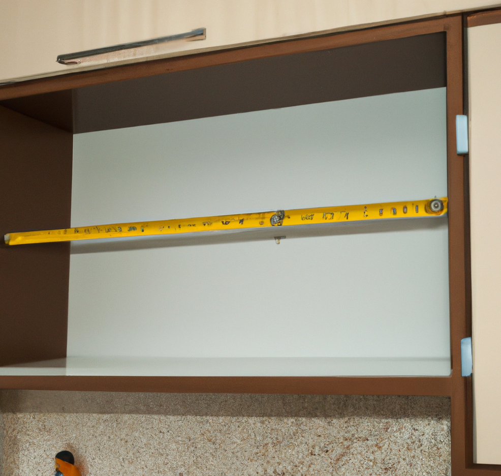 measure the kitchen cabinet