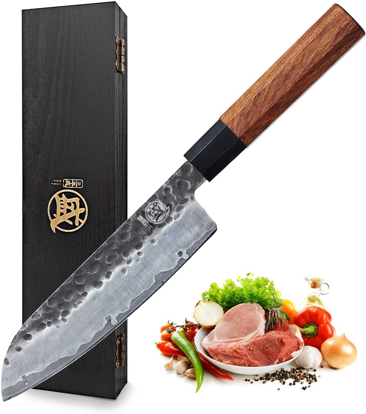 MITSUMOTO SAKARI 7 inch Japanese Santoku Chef Knife