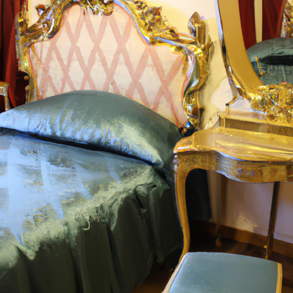 bed and dressing table royal style