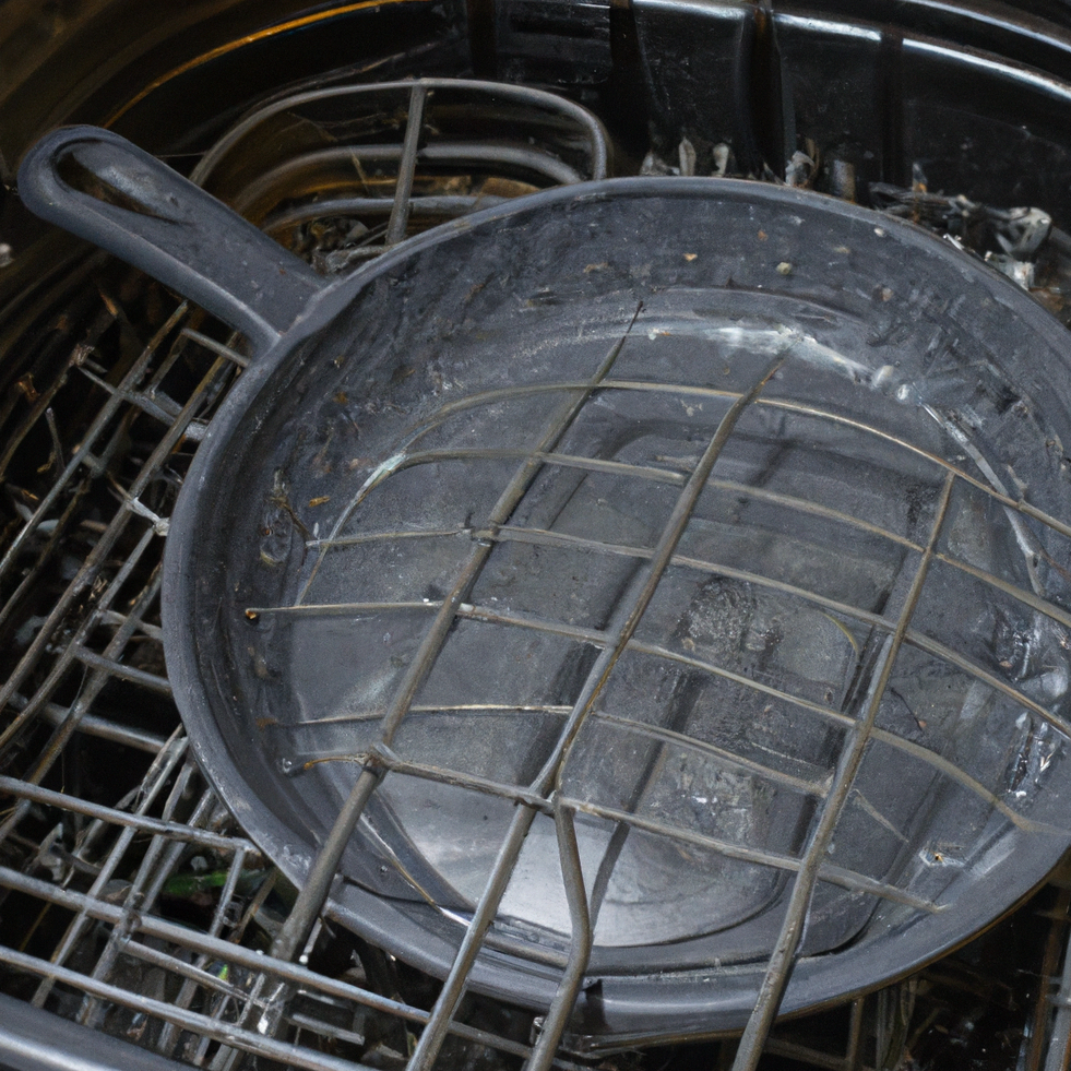 cast iron pan in dishwasher