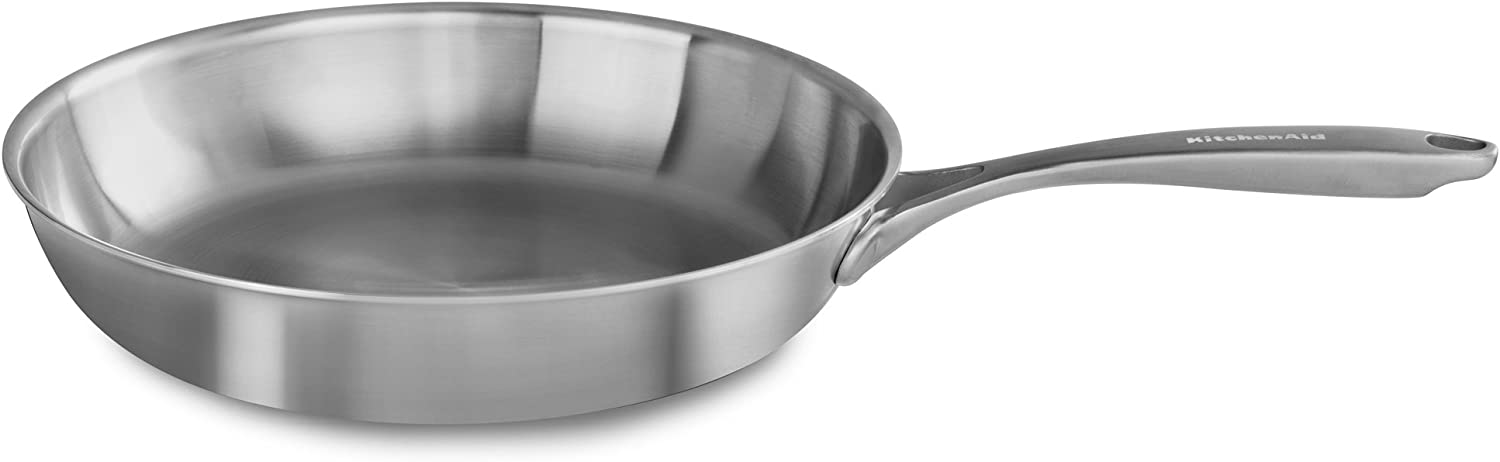 KitchenAid 5-Ply Clad Polished Stainless Steel Skillet
