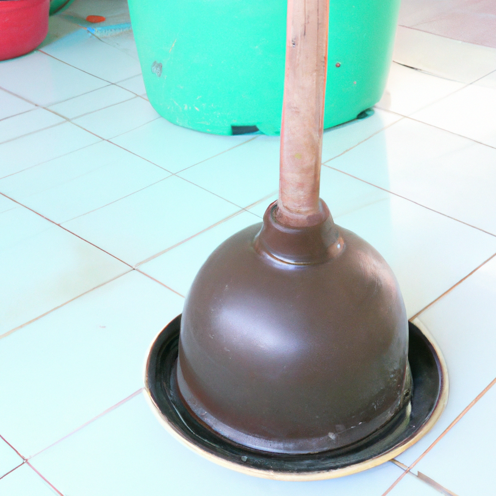 plunger to remove water in washroom