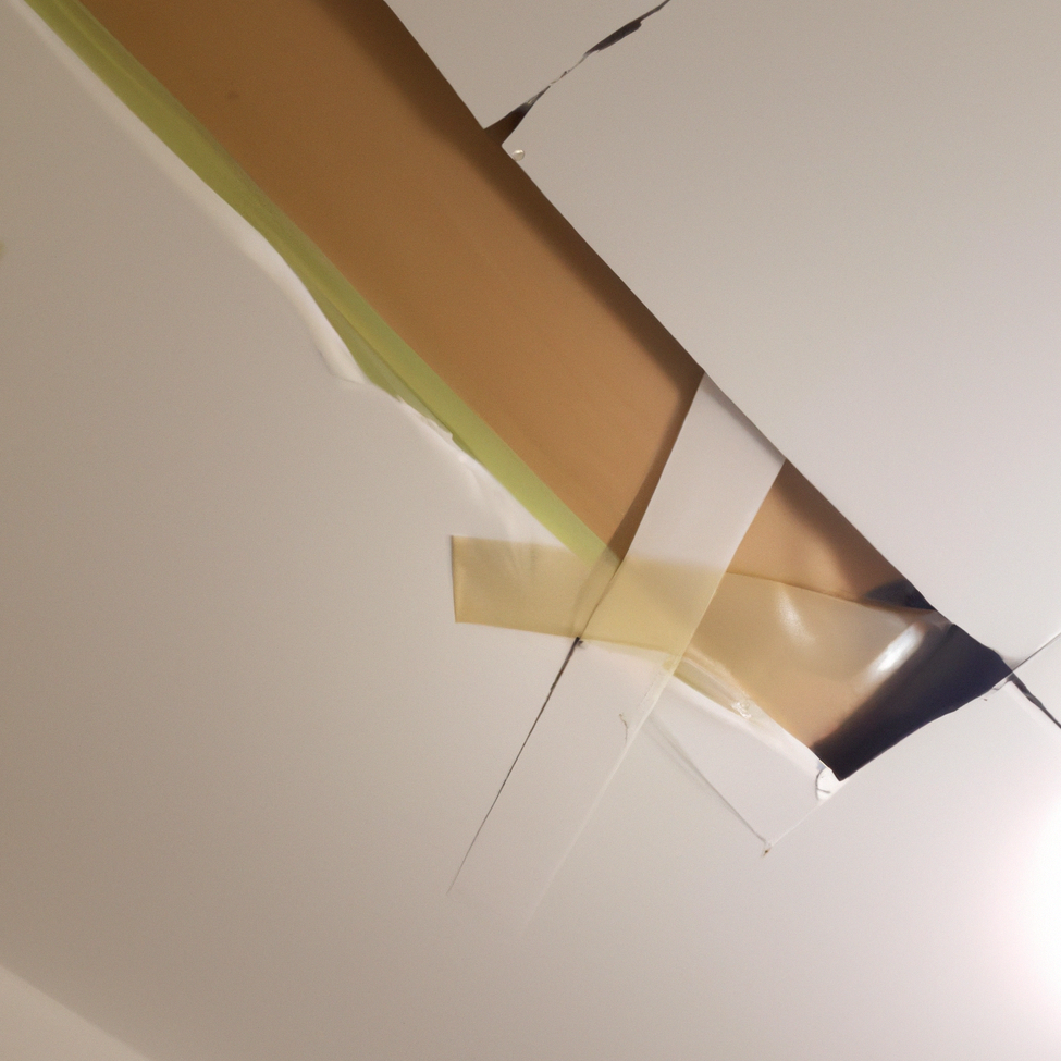 tape the area of ceiling leak