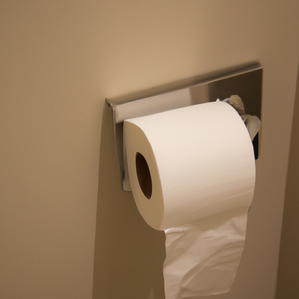 toilet paper roll in corner toilet