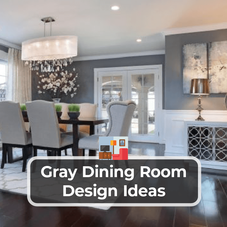 Gray Dining Room Design Ideas Kitchen, Dark Gray Dining Room Walls