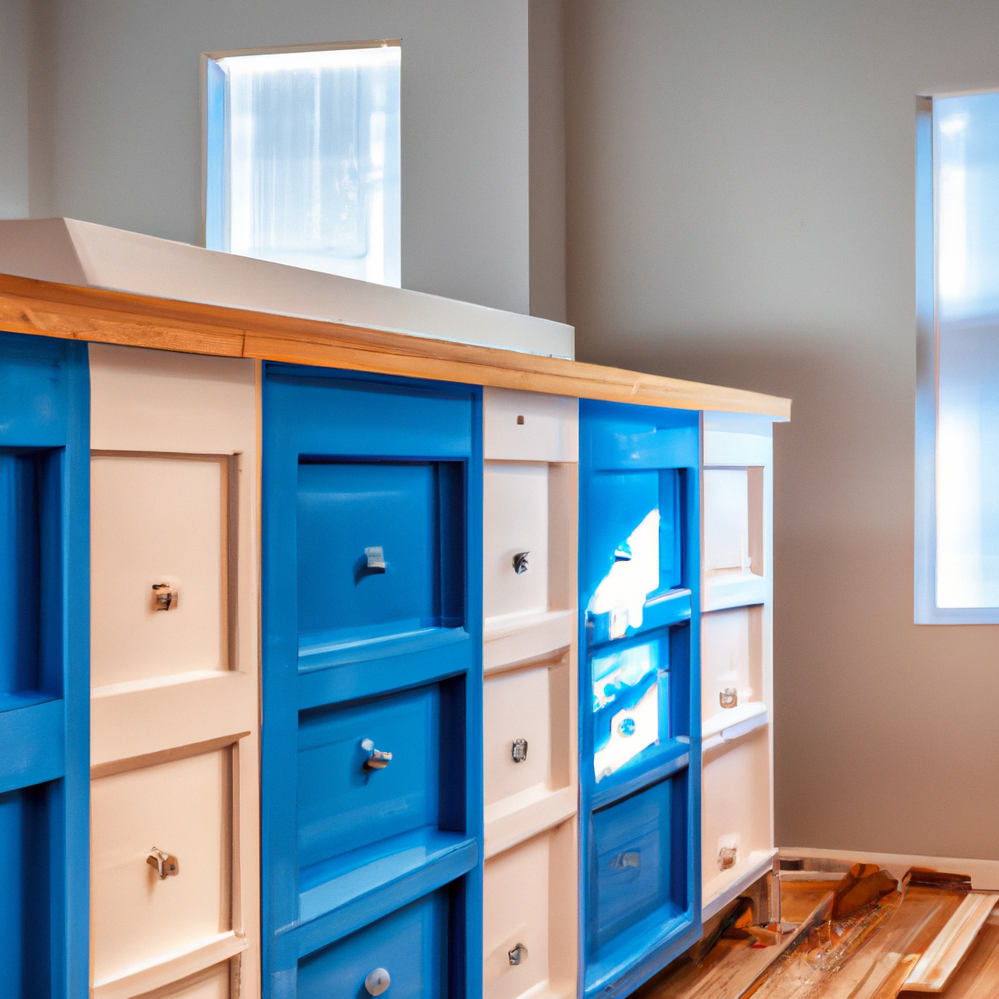 Paint the cabinets in a different color than the walls to create contrast