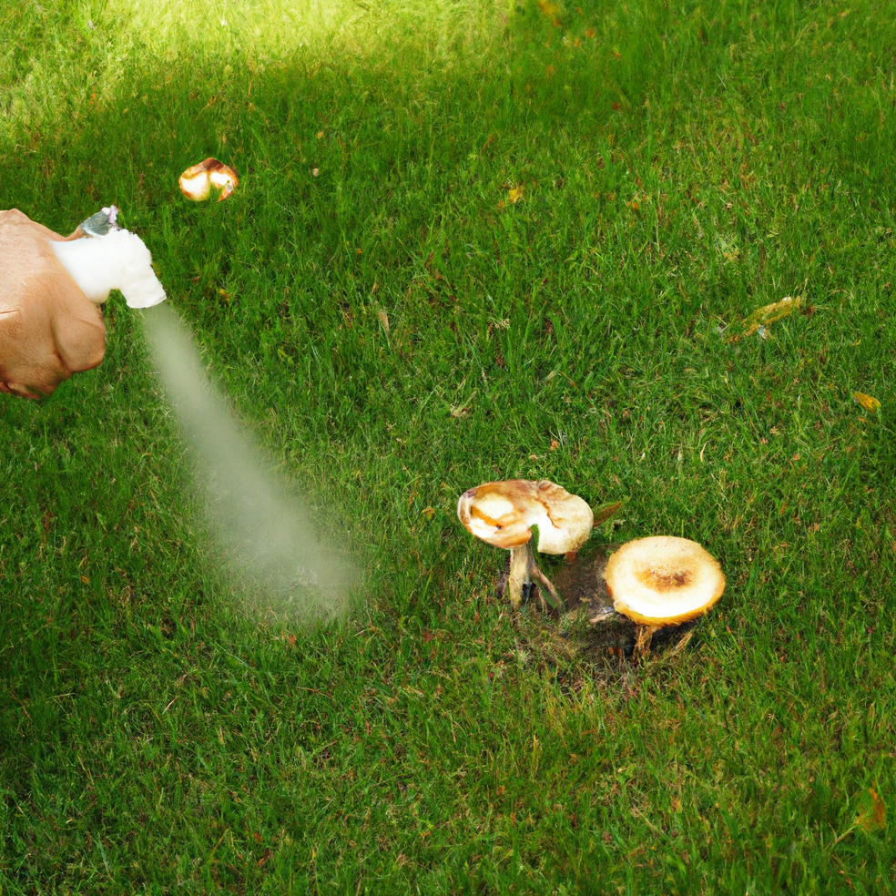 Removing Lawn Mushrooms with Fungicide