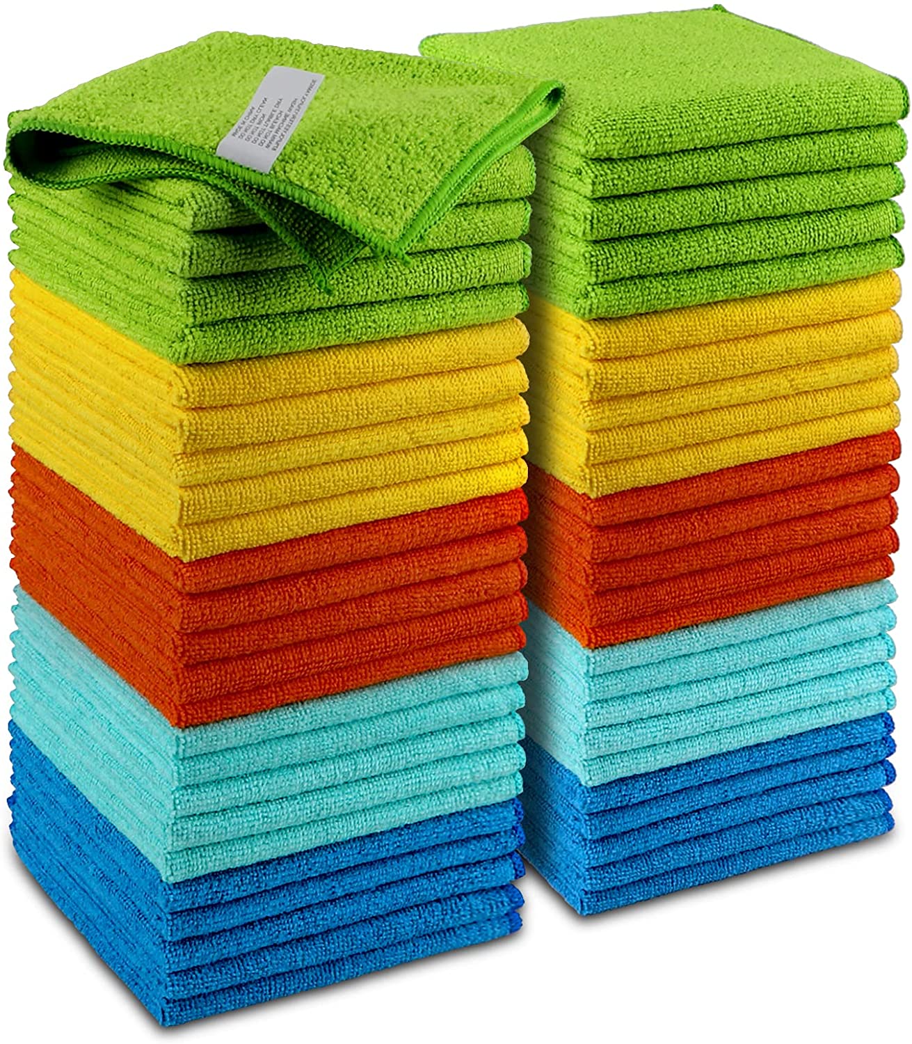 Vikan Microfibre Cloths High Quality Green Microfiber Towels Cleaning Cloth x 5 