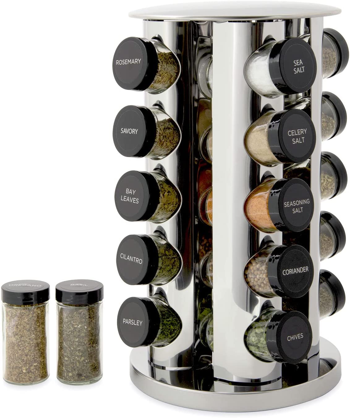 Kamenstein Revolving 20-Jar Countertop Spice Rack Tower