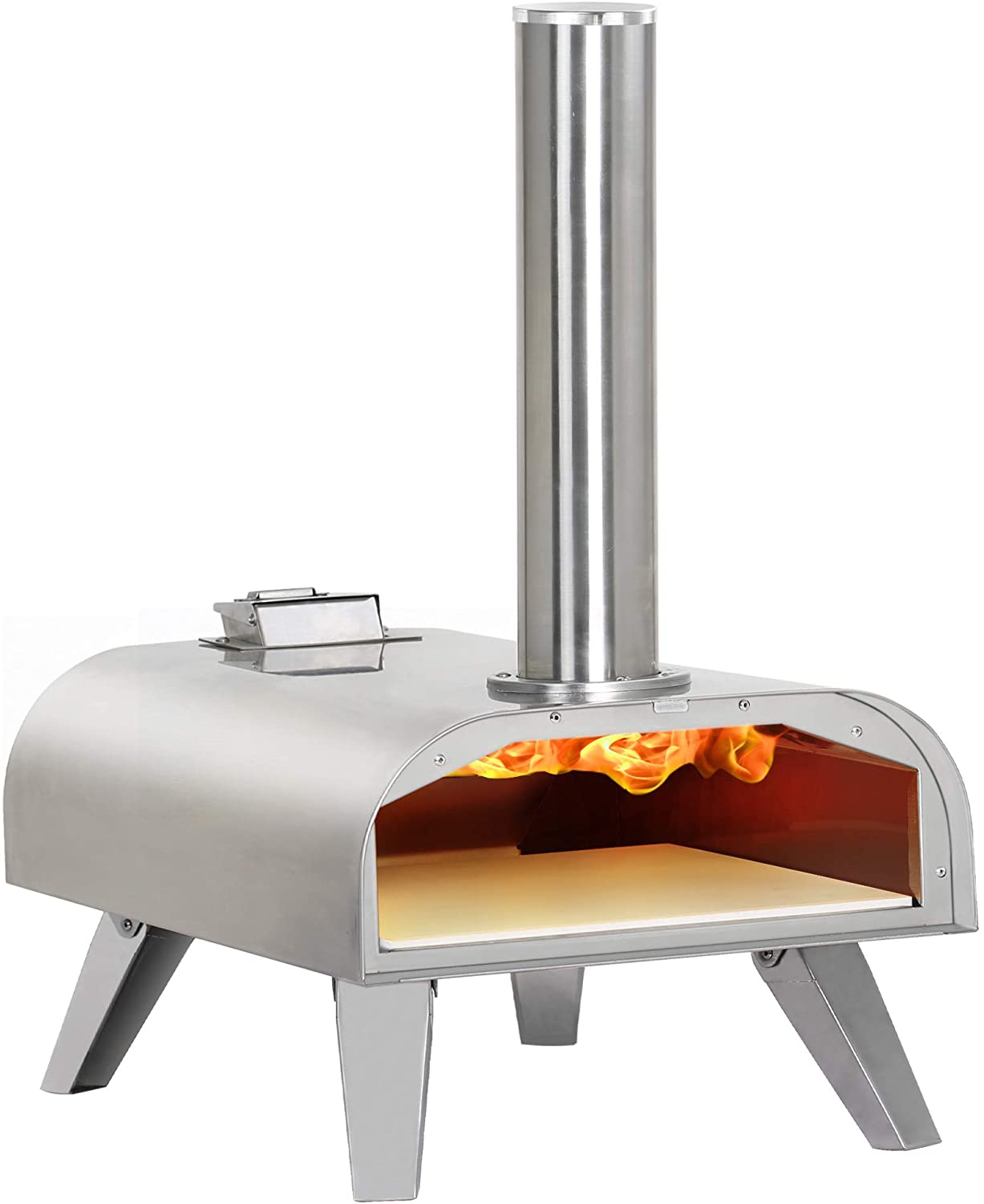 BIG HORN OUTDOORS 12 Inch Wood Pellet Burning Pizza Oven