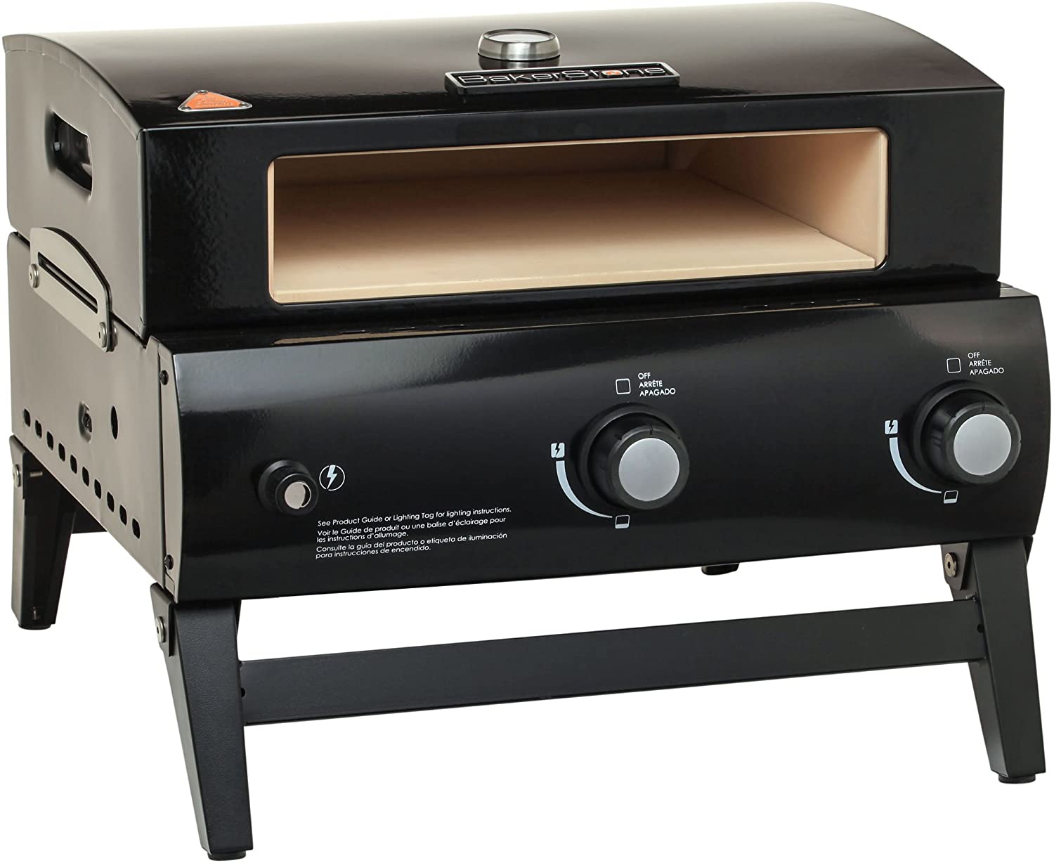 BakerStone 9152403 Portable Gas Pizza Oven, Black