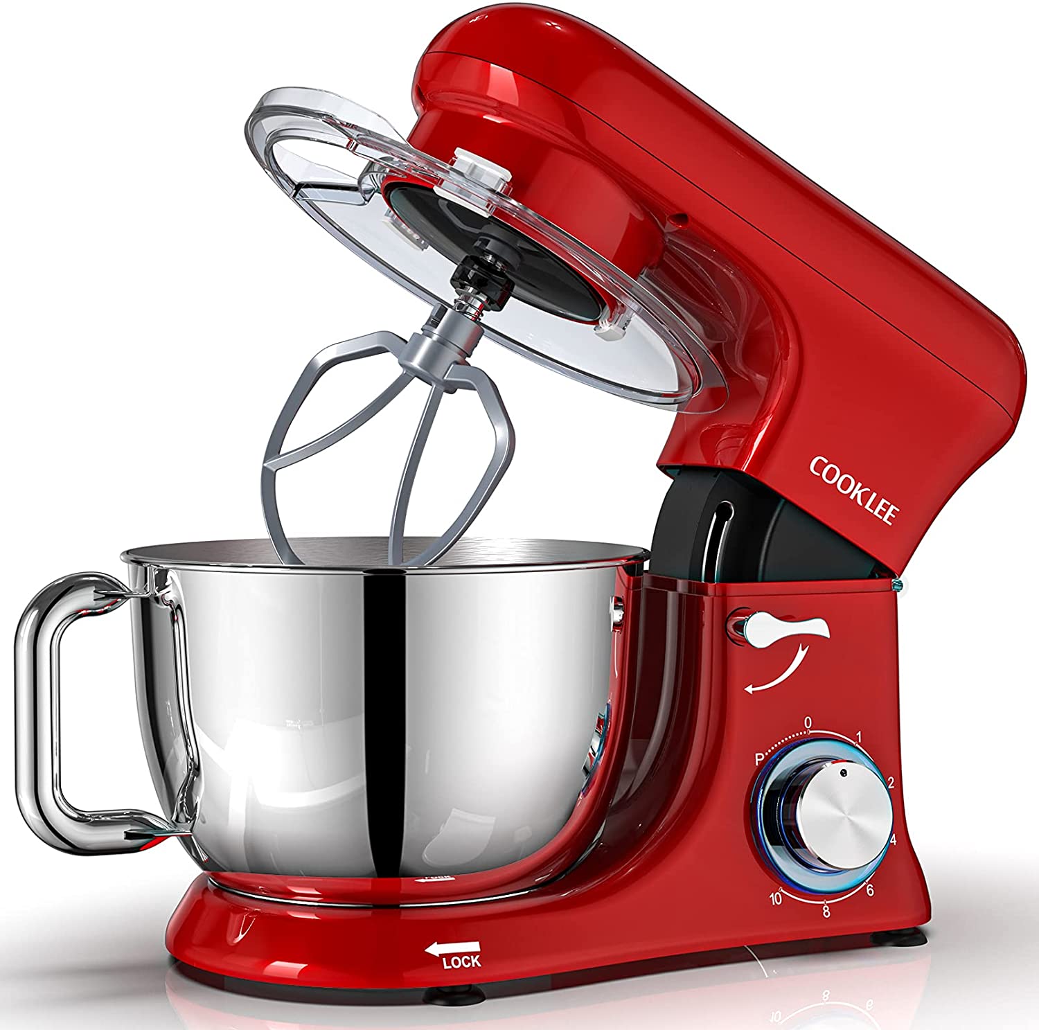 COOKLEE Stand Mixer, All-Metal Series 6.5 Qt. Kitchen