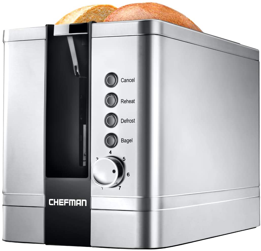 Chefman 2-Slice Pop-Up Stainless Steel Toaster