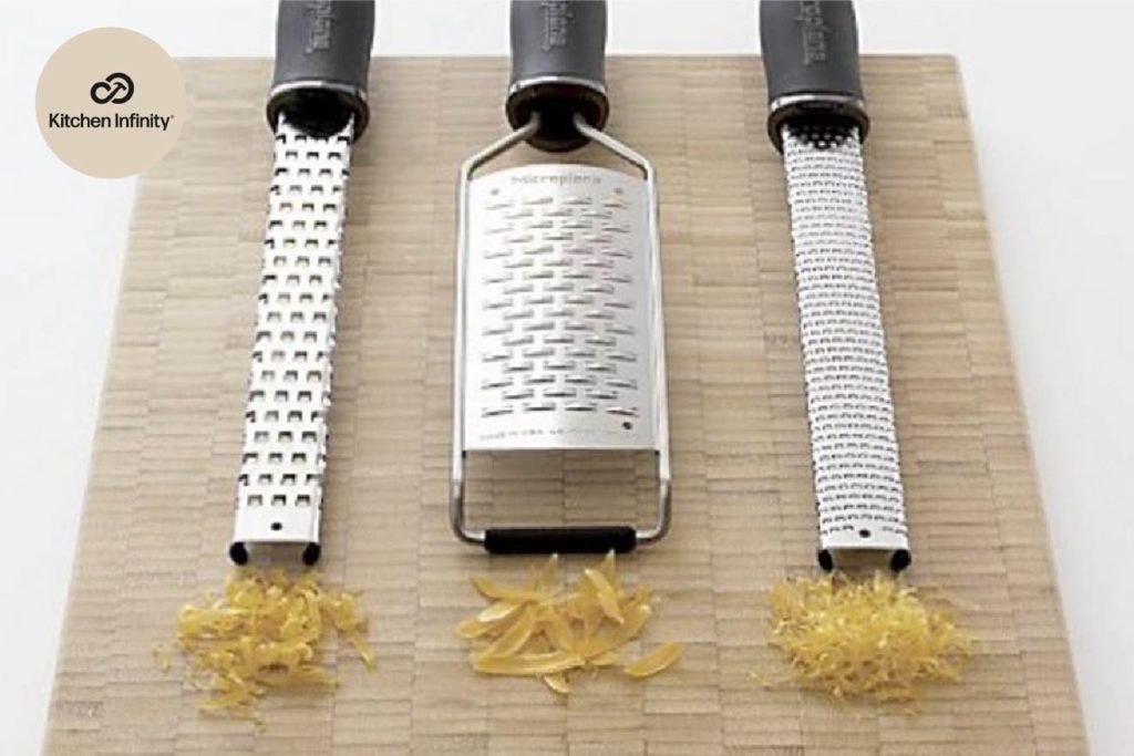 Comparison between grater and zester 