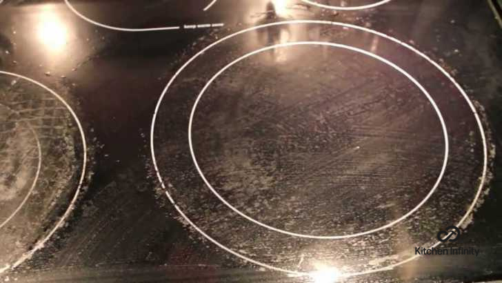 how to remove burn stains from glass stove top