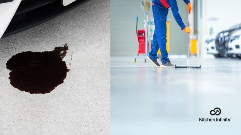 how to remove old oil stains from garage floor
