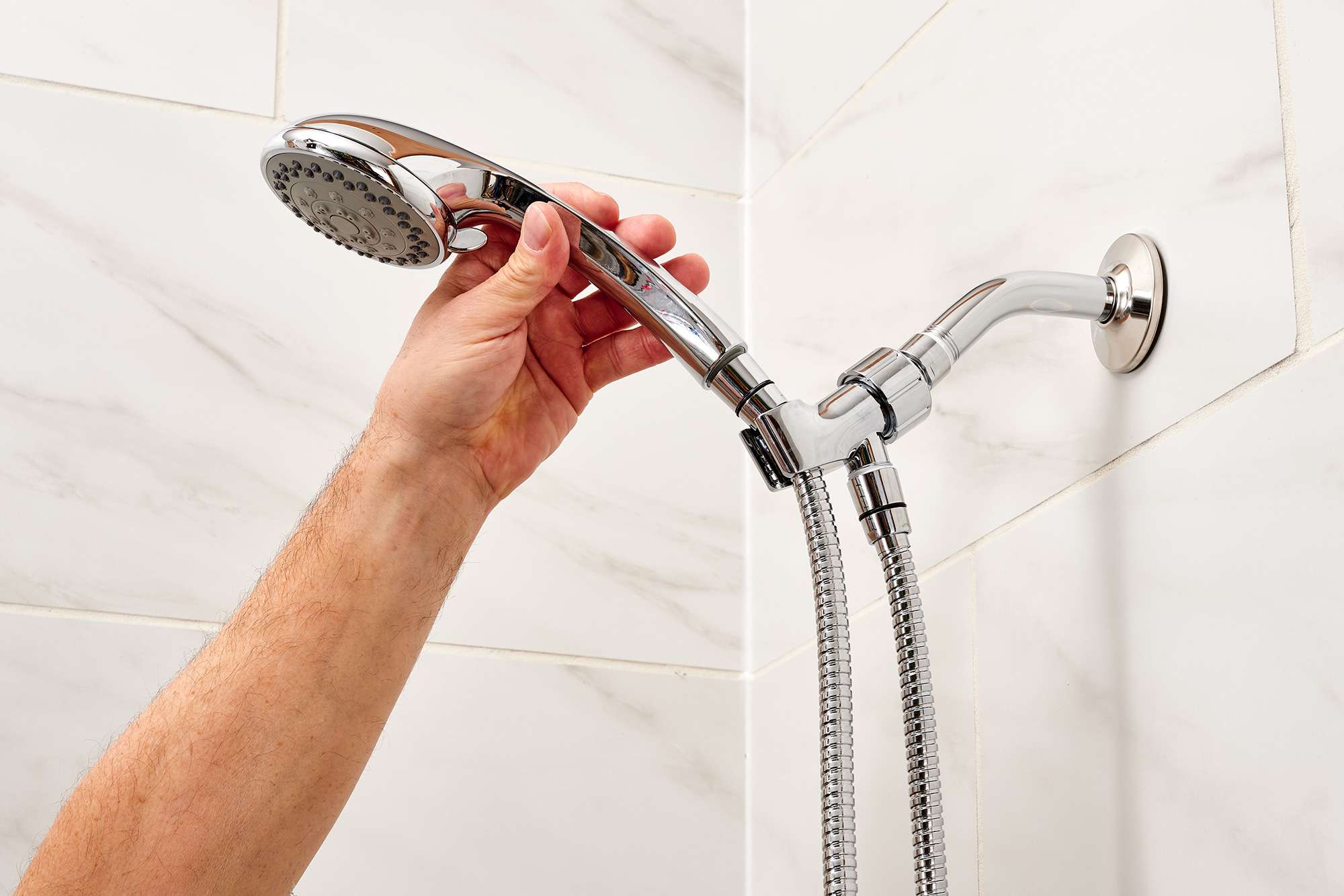 How To Install Over Head Shower Head With Separate Handheld Head