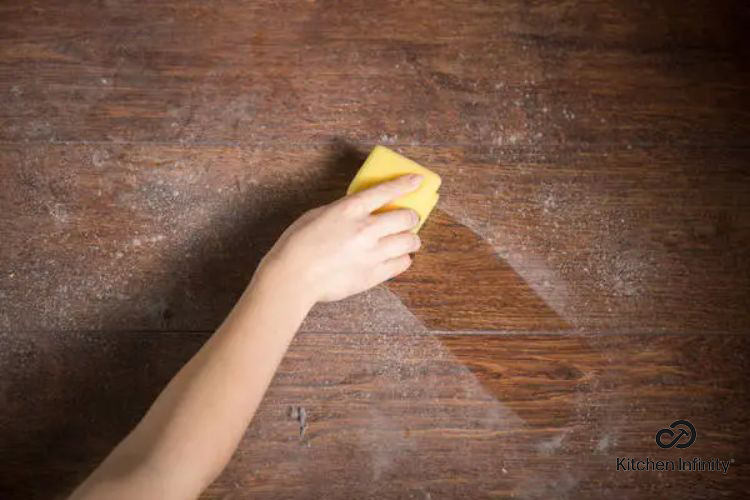 how to remove rubbing alcohol stains from wood