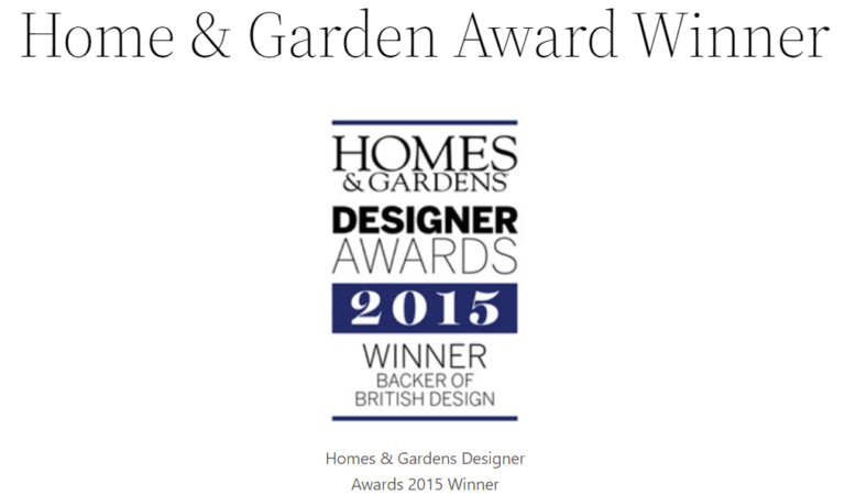 Home and Gardens Designer Awards Winner 2015