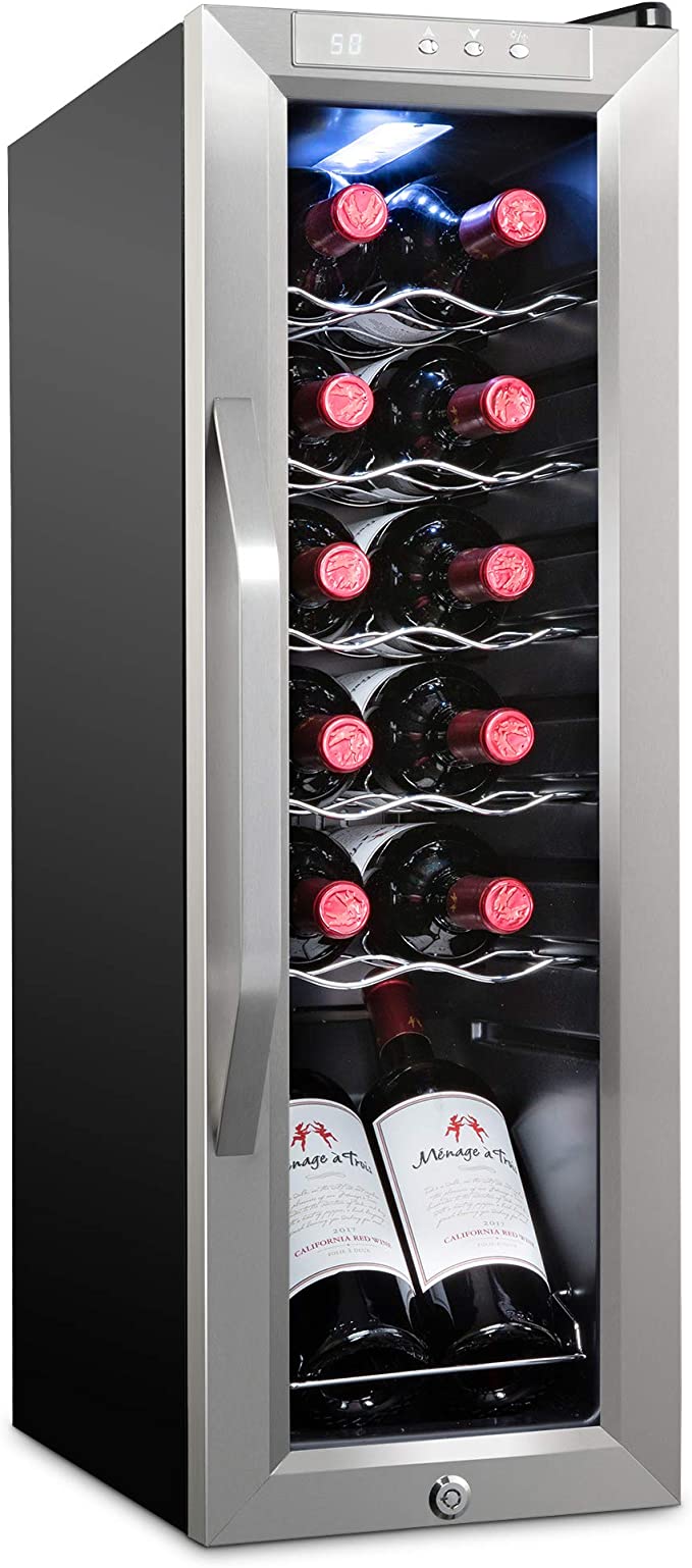 Ivation 12 Bottle Compressor Wine Cooler Refrigerator