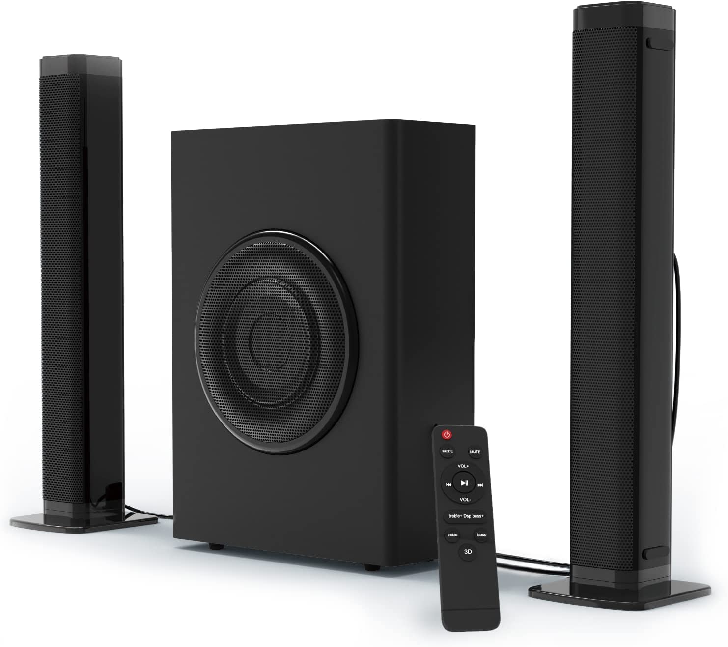 GEOYEAO Sound Bars for TV with Subwoofer