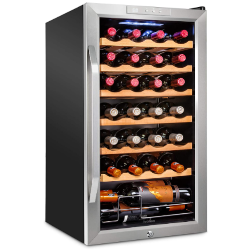 Ivation 28 Bottle Compressor Wine Cooler Refrigerator