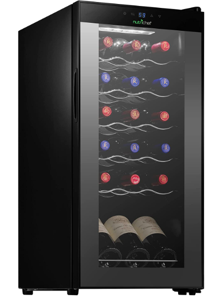 NutriChef Wine Cooler Refrigerator - 18-Bottle Wine Fridge
