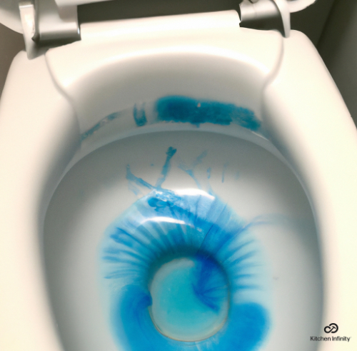 how to remove blue toilet cleaner stains