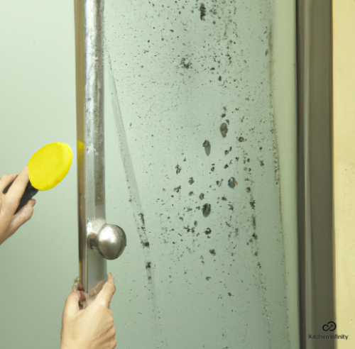 how to remove water stains from shower door