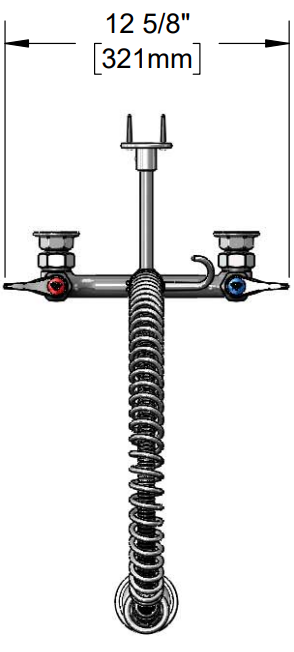 T&S Brass faucet dimensions