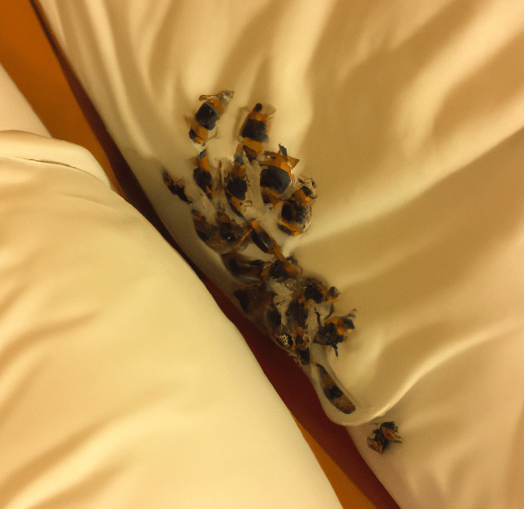 bed bugs above bed