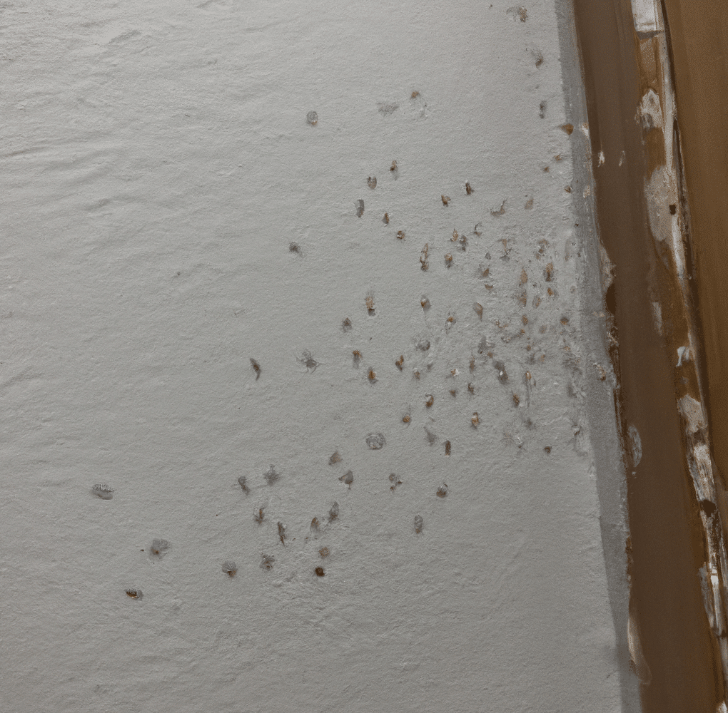 countless mini white bugs inside house