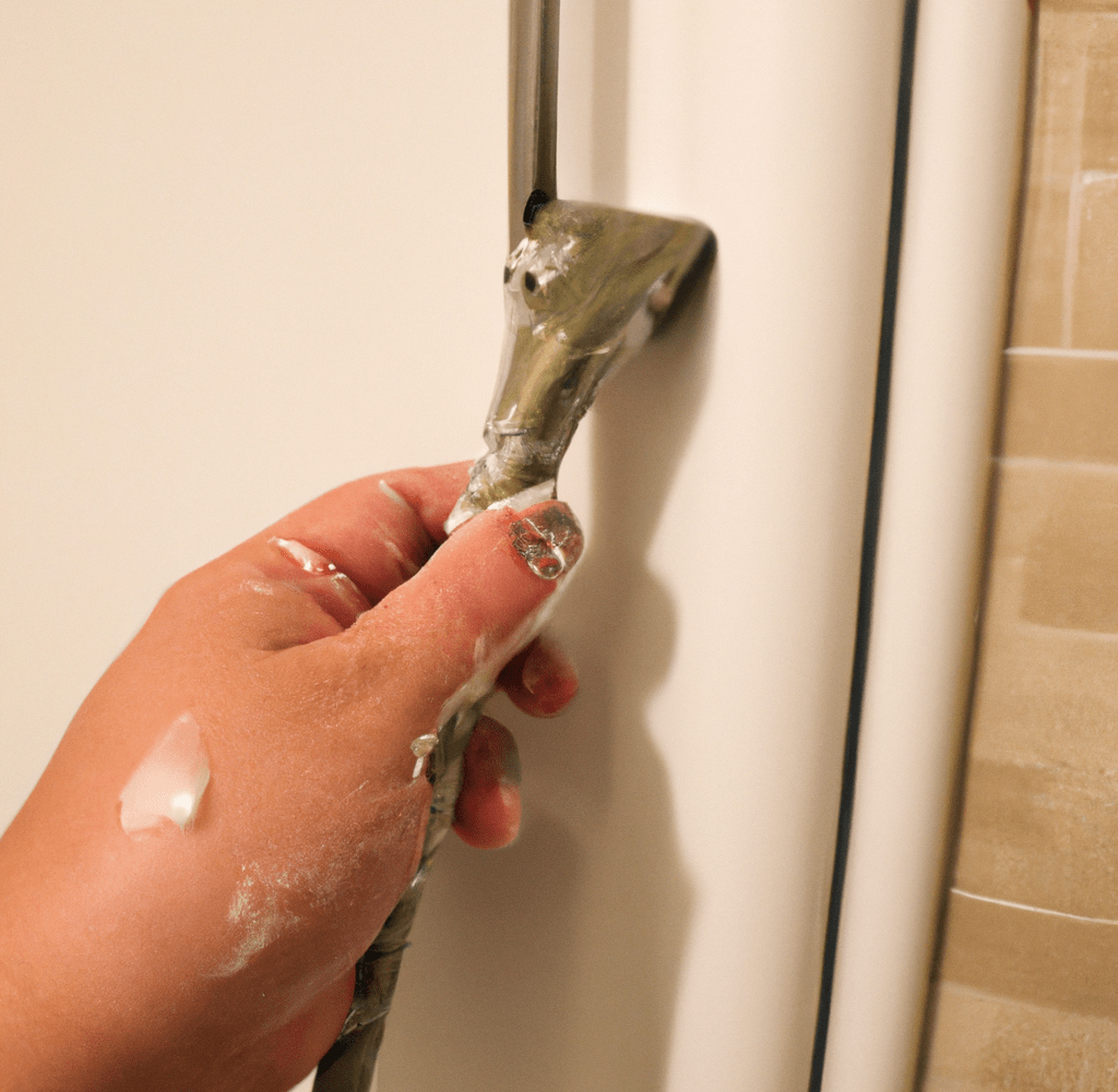 a shower’s caulking procedure