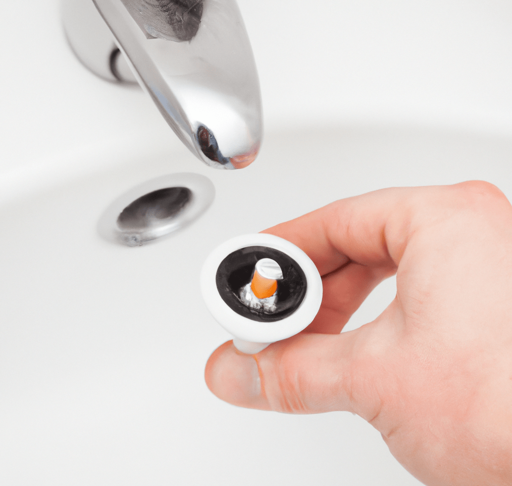 removing the stopper from a bathroom sink