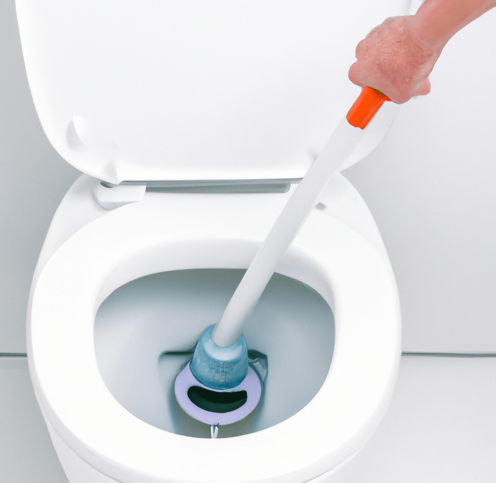 unclogging a toilet using a plunger