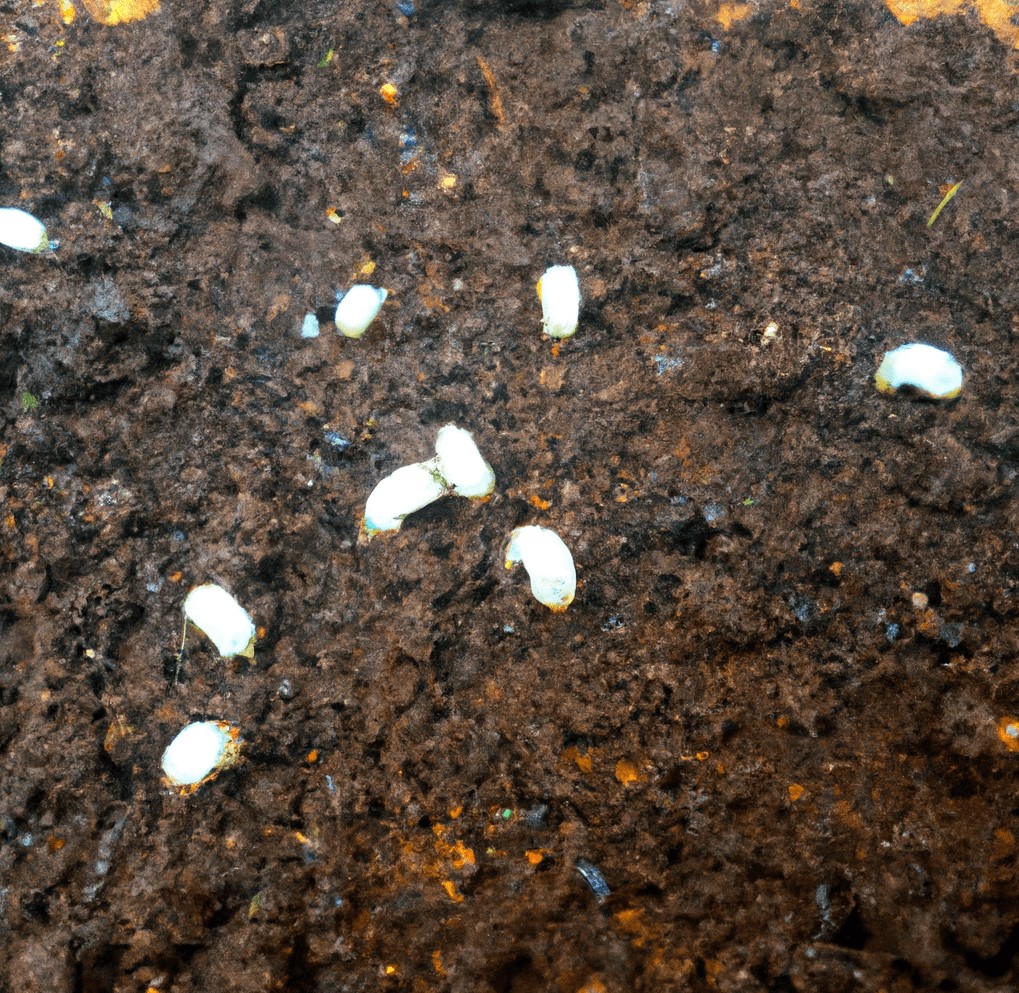 mini white bugs in soil