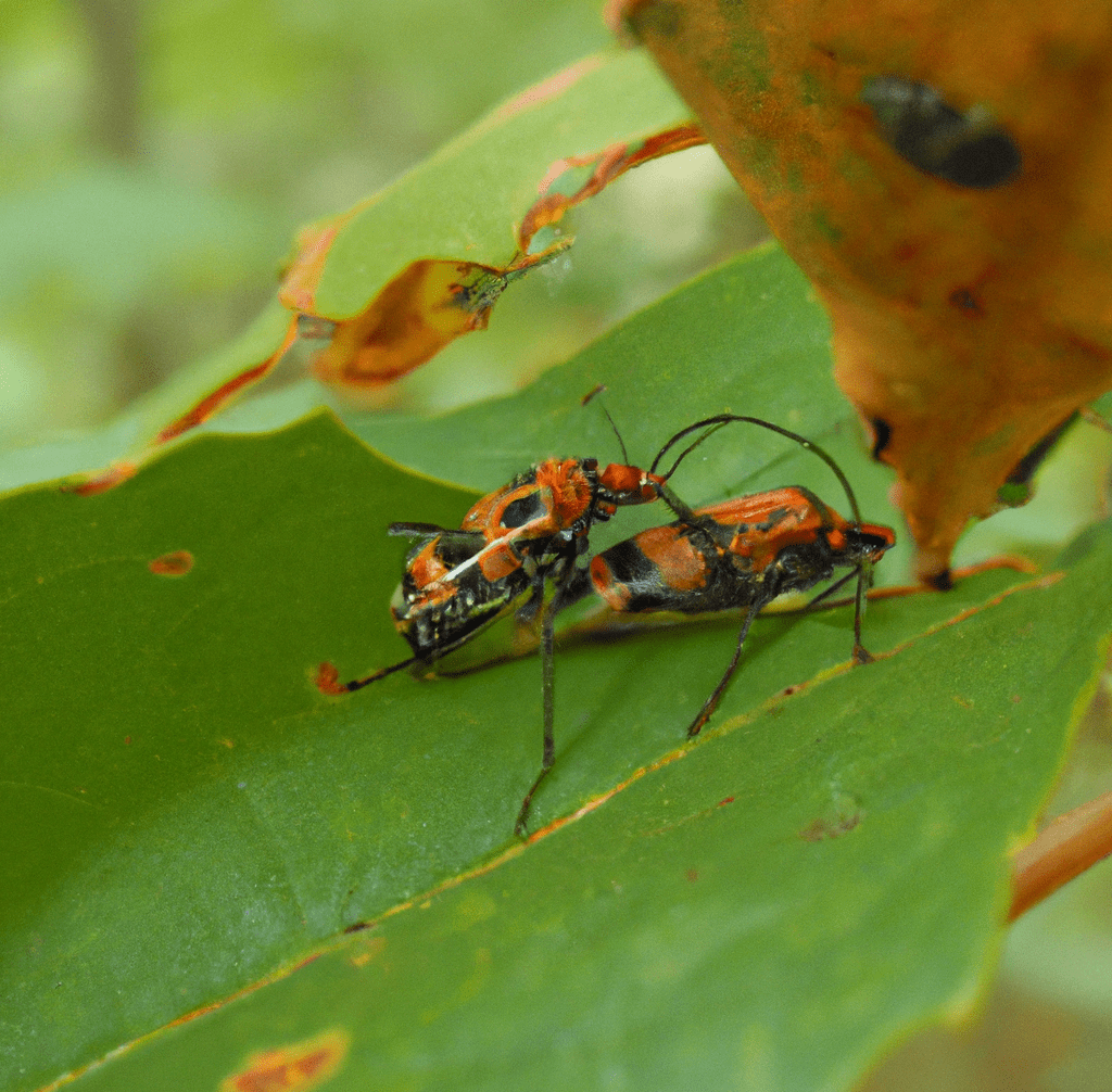 two bugs in leaves from virginia