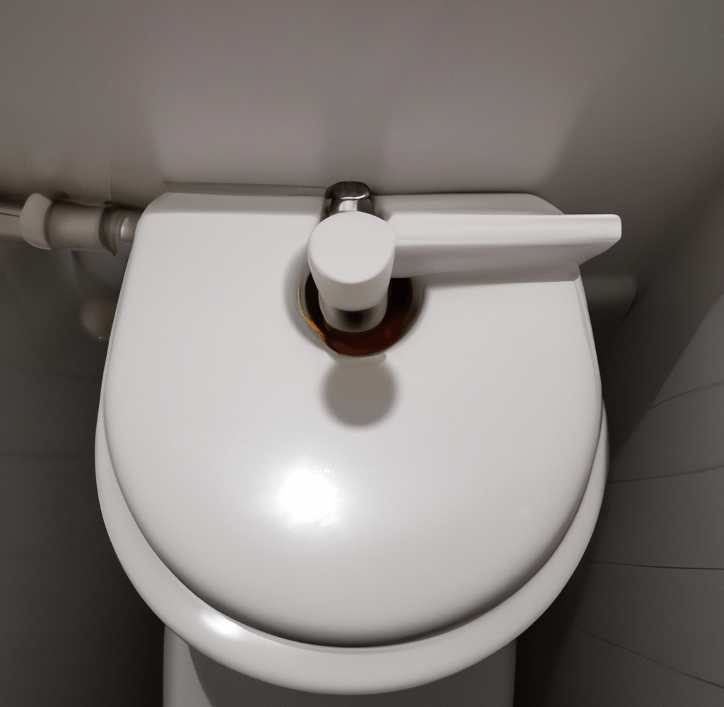To flush a toilet with no handle