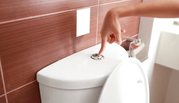 Power of flush toilet